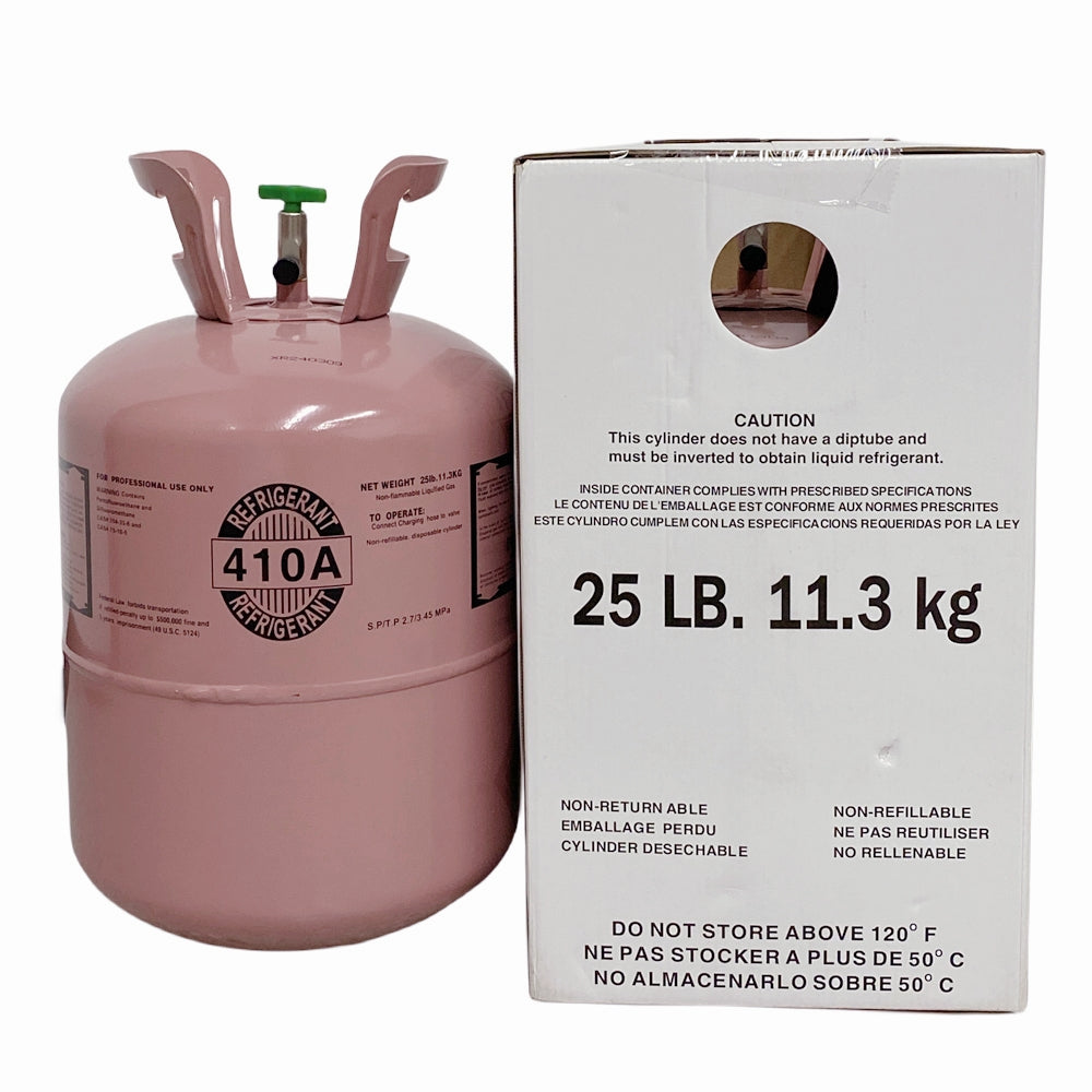 25Lb R410A Refrigerant Freon for Air Conditioners -  Steel Cylinder Packaging Tank
